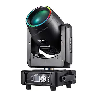 High Bright 230W Mini Beam Moving Head Stage Light RGBW Halo Ring Effect for Disco DJ Party Club Wedding Decorations
