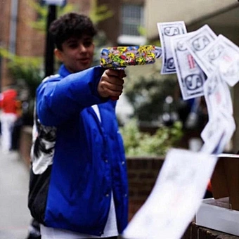 Spraying Shooter Gold Customization Spray Notes Fashion Pink Toy Birthday Gift Party Game Cash Cannon Funny Money Gun