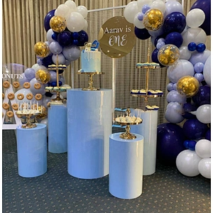 Bridal Wedding Decoration Cylinder Baby Shower Party Decorative Display Rack Cake Flower Dessert Stand Table Decor