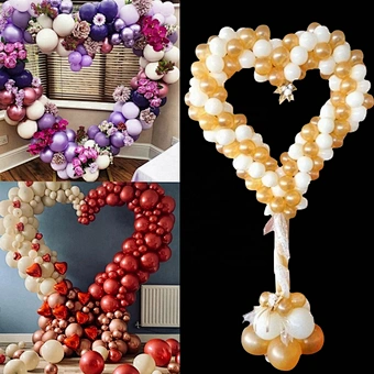 DIY Heart shaped Balloon Stand Arch Balloon Holder Support Balloon Column Baby Shower Birthday Wedding Party Decoration