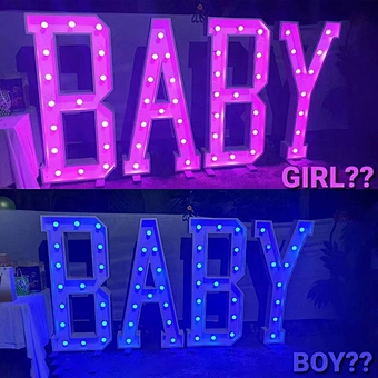 2023 wholesale light up neon sign mr & mrs large led Wedding Letter wedding decoration event party supplies
