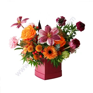 Wholesale Round Velvet Rose Artificial I Love You Valentines Day Packaging Soap Gift Luxury Custom Logo Heart Flower Box