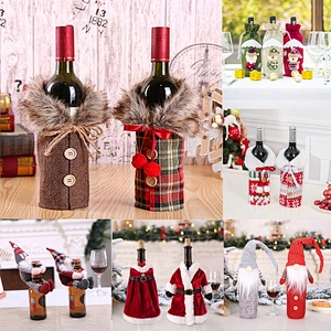 Supplies Light Gift Tree Decorative Wine Bottle Cover Bag Merry Decor Home 2023 Ornament Xmas New Year 2024 Christmas Decoration