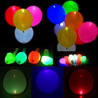 Wholesale Bobo Flashing Clear Strip Latex Party Birthday Wedding Company Annual Meeting Decoration Color Led Light Up Balloon