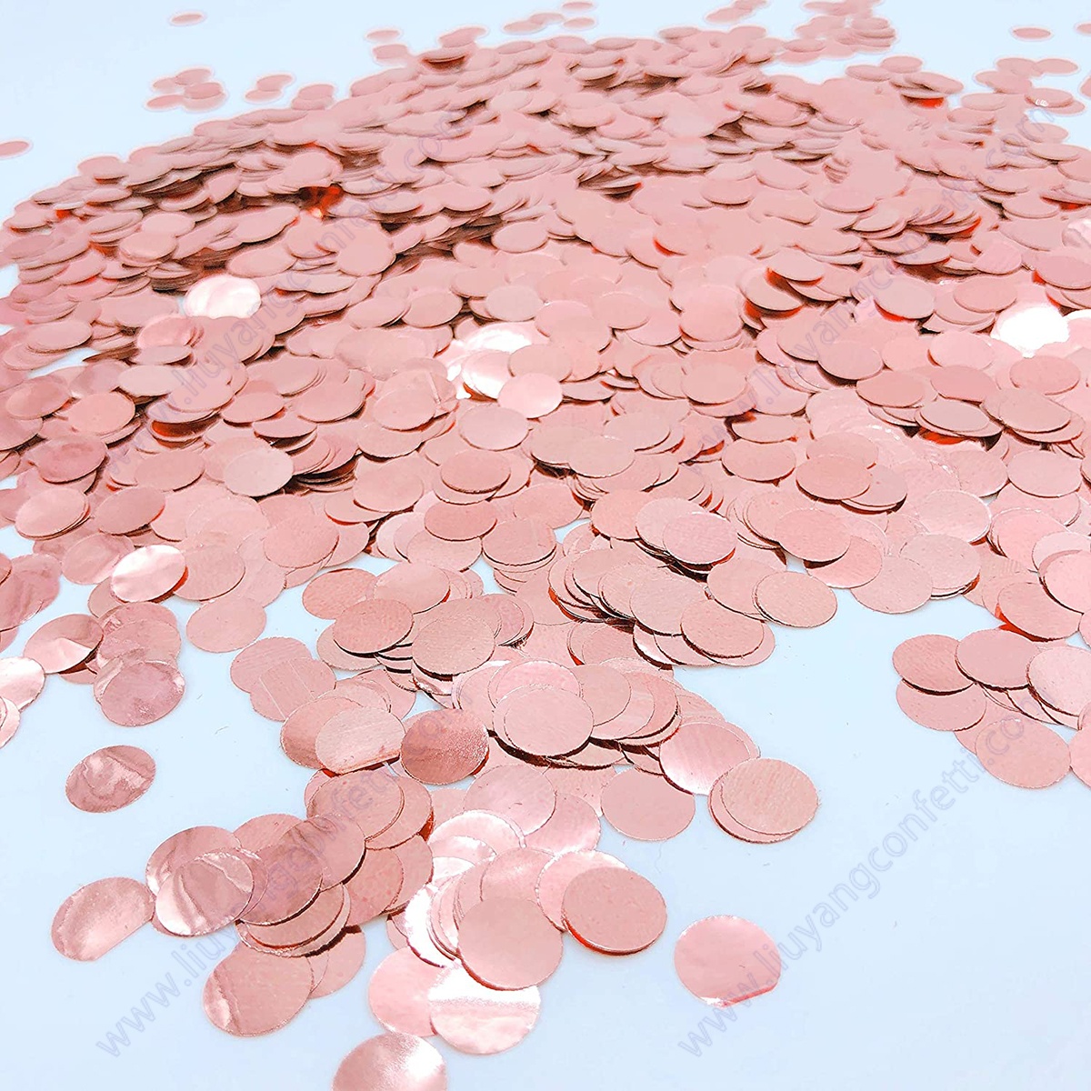 Throwing 1cm 2.5cm Metallic Round Foil Glitter Bulk Rose Gold Confetti for balloon wedding Birthday Party Decor Table event