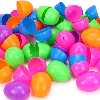 Baskets Decoration 2023 Bunnies Bag Sublimation Hot Sale Kids Party Favors Plastic Easter Eggs With Toys Inside