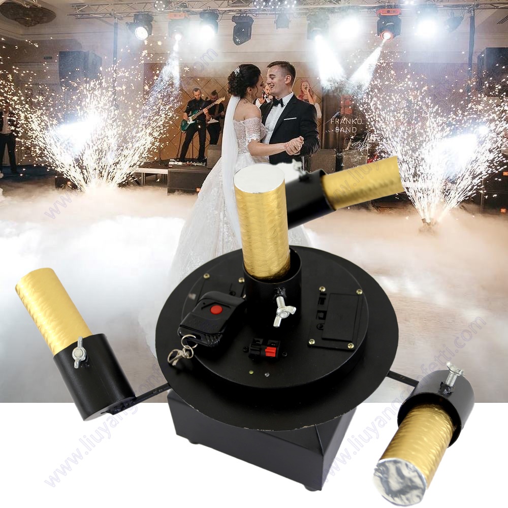 Wedding Party Cold Celebration Fireworks Remote Control Stage Spinning Flower Fireworks Firing System For Stage Fountains