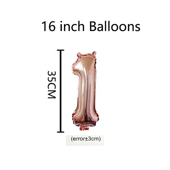 16 32 40 Inch Digital Happy Birthday Foil Balloons Air Number Balloon Figures Birthday Wedding Baby Shower Party Decorations