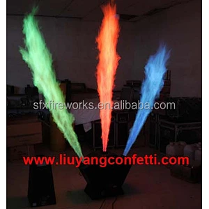 Dmx stage disco club dj special effect color fire professional audio lighting equipment 3 way Triple-way flame projector machine