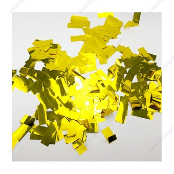 Flameproof color fast Wedding Party 5*2cm metallic PET PVC shredded confetti paper for confetti machine