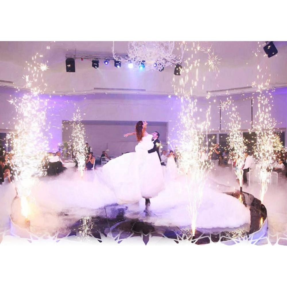 Hot sale remote control 360 degree spinning pyro indoor cold fireworks firing systems for wedding decoration