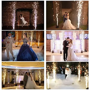 fireworks machine fountain remote control DMX wedding flame fountain waterfall cold spark machine 400W moving head spark machine