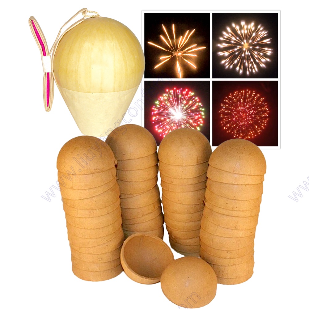3 Inch Empty Case Ball Cover Professional pyrotechnic Display Firework Material Paper Hemisphere Shell Casing