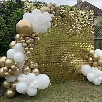 Wedding Supplies Shiny Glitter Sequins Board Silver Gold Shimmer Sequin Panel Interior Wall Panel Decoration Backdrop