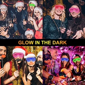Jumping Acrylic Party Cyberpunk Plastic 2023 Shutter Toys Tiktok Colorful Luminous Bar Music Festival Technology Led Glasses