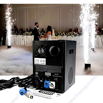 DMX 512 pyrotechnic machine cold pyro stage fireworks machine spark machine 2 IN 1 flight case for wedding decoration party deco