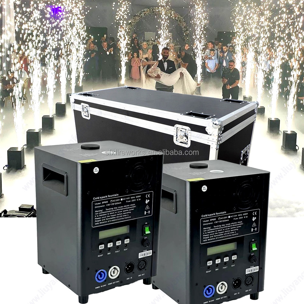 600W Mini Cold Spark Machine Wedding Cold Firework Machine For Party Disco Show Wedding 360 Photo Booth Accessories