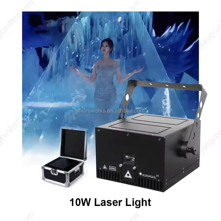 Hot Sale  Laser Light 5W 10W DJ RGB Full Color 3D Animation Laser Projector Stage Light for Night Club