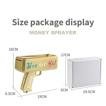 Gender Reveal Party Boy & Girl Baby Shower Confetti Cannon Spit Card Gun Spray Card Cannon Gender Reveal Party Supplies