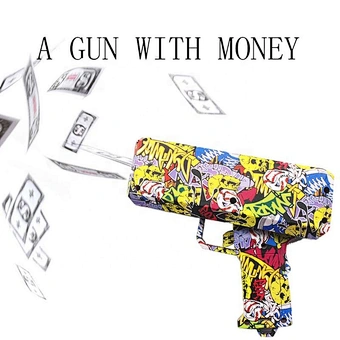 Spraying Shooter Gold Customization Spray Notes Fashion Pink Toy Birthday Gift Party Game Cash Cannon Funny Money Gun