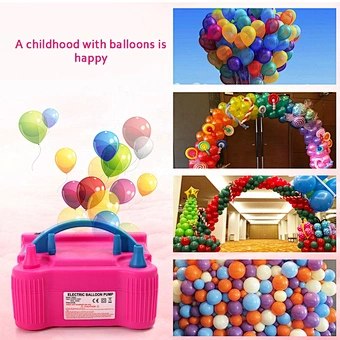 Portable Dual Nozzle Rose Red 110v 600w Blower Pump Air 220v Two Fast Inflatable Tool Electric Balloon Inflator For Decoration