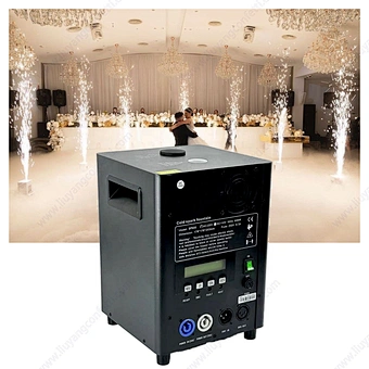 2pcs 600W DMX Wedding Fountain Sparkler Cold Spark Firework Machine with Flight Case