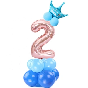 Children Number Decorate Foil Helium 16inch Balloon 1 2 3 4 5 6 7 8 9 Rose Gold Digital Ballon Wedding Decoration Birthday Party