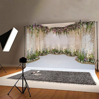 Photo Studio Wedding Floral Flower Wall Decoration Backdrop Curtain Cheap Wedding Backdrops Decoration For Wedding Event