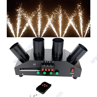4 Shot Remote Control Wholesale Indoor Stage Firework Firing System Wedding Party Decoration Fountain Pyrotechnic Cold Pyro