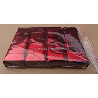 factory price 2x5 CM red metallic confetti paper with CE certificate paper for party