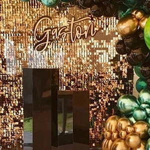 Party Air Active Decor Decorative Wind Activate Sparkly Disco Decoration Panel 3d Wedding Backdrop Rose Gold Shimmer Sequin Wall