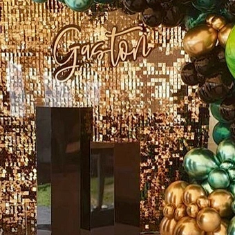 Party Air Active Decor Decorative Wind Activate Sparkly Disco Decoration Panel 3d Wedding Backdrop Rose Gold Shimmer Sequin Wall