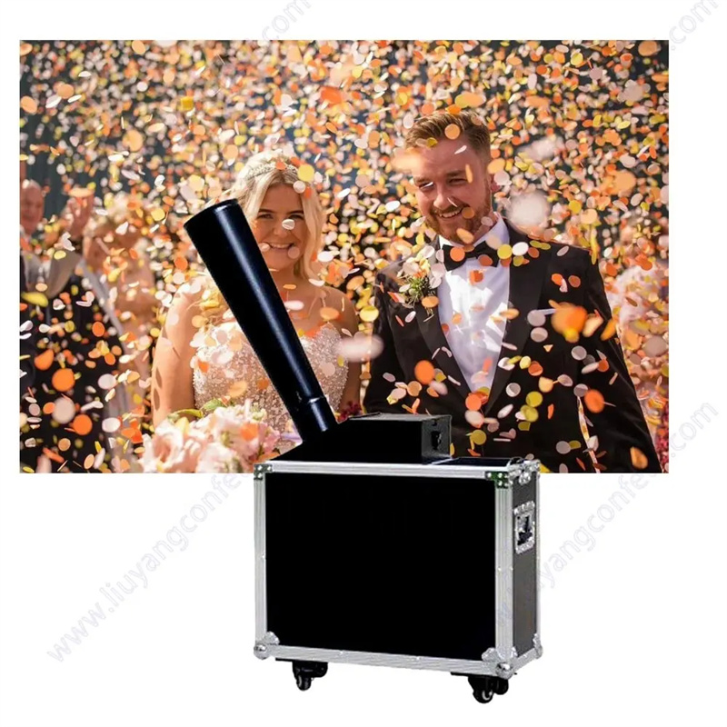 stage effect paper dmx launcher blower confetti cannon machine 8/15 m rainbow jet paper machine for party