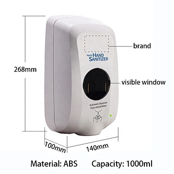 sanitizing sink touch free kiosk bottle contactless digital abs Automatic Soap Alcohol Pump Touchless Hand Sanitizer Dispenser