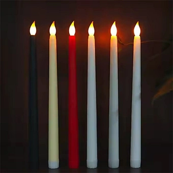 21cm 3d Wick Soy Shape Flameless Candles Tea Light Moving Flame Flickering Remote Control Battery Wax Led Candle