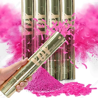 Baby shower Boy or Girl Pink Blue Biodegradable Birthday Wedding Wholesale Gender Reveal Popper Confetti Cannon for Sale