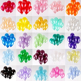 50 pc Baby Shower Yellow Helium Garland Pink Blue Rose Gold Happy Birthday White Gender Reveal Black Green Purple Party Balloon