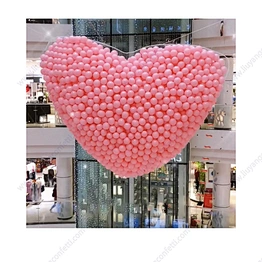 BLN Balloon heart shape Drop Fly Nets 13inch Latex Balloon net Wedding Birthday Celebration Party Decoration