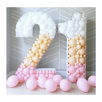 Frame Large Theme Decoration Supplies Love Event Baby Shower Box Birthday Party Wedding Paper Alphabet Balloon Letter Number