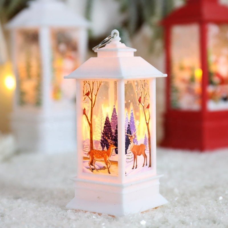 Christmas Lantern Light Merry Christmas Decorations for Home 2023 Navidad Christmas Tree Ornaments Xmas Gifts New Year 2024
