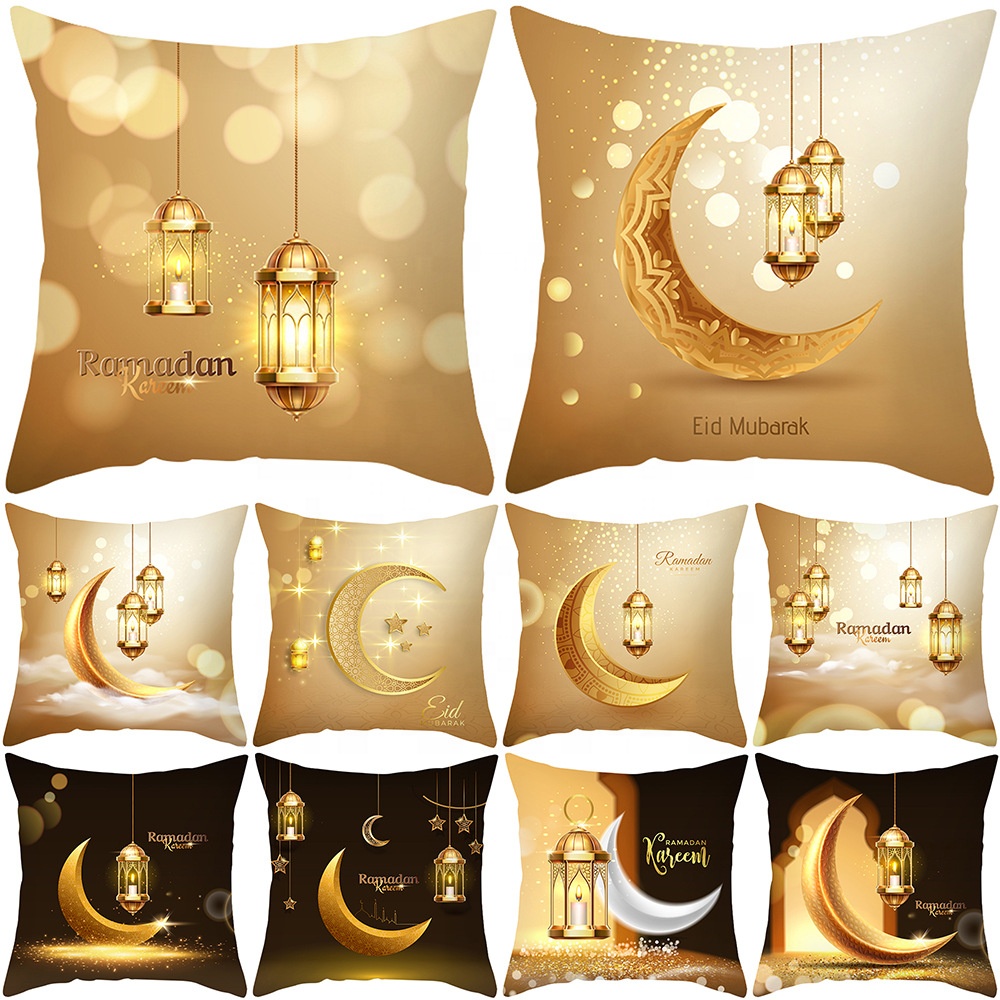 EID Mubarak Decor Cushion Cover Ramadan Decorations 2022 Islamic Muslim Decor Ramadan Kareem EID Al Adha Ramada Pillowcase