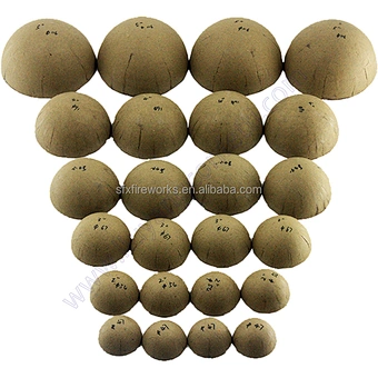 2 3 4 inch Display Shell Material Paper Hemisphere Shell Casing round Display Shell Cover part for wedding firework pyrotechnic
