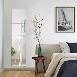Makeup Bathroom Dressing Photo Booth Wall Sticker Rectangle Self-adhesive Room Decoration Art Home Paste Household Decor Mirror