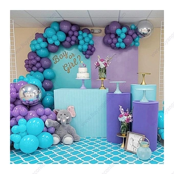 Custom Exhibition Events Birthday Party Circle Tension Polyester Fabric Design Round Stand Wedding Decoration Backdrop