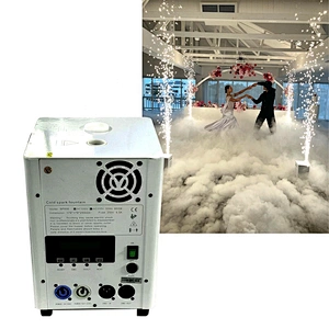 2pcs 600W DMX Wedding Fountain Sparkler Cold Spark Firework Machine with Flight Case