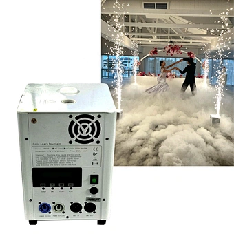 2pcs 600W DMX Wedding Fountain Sparkler Cold Spark Firework Machine with Flight Case