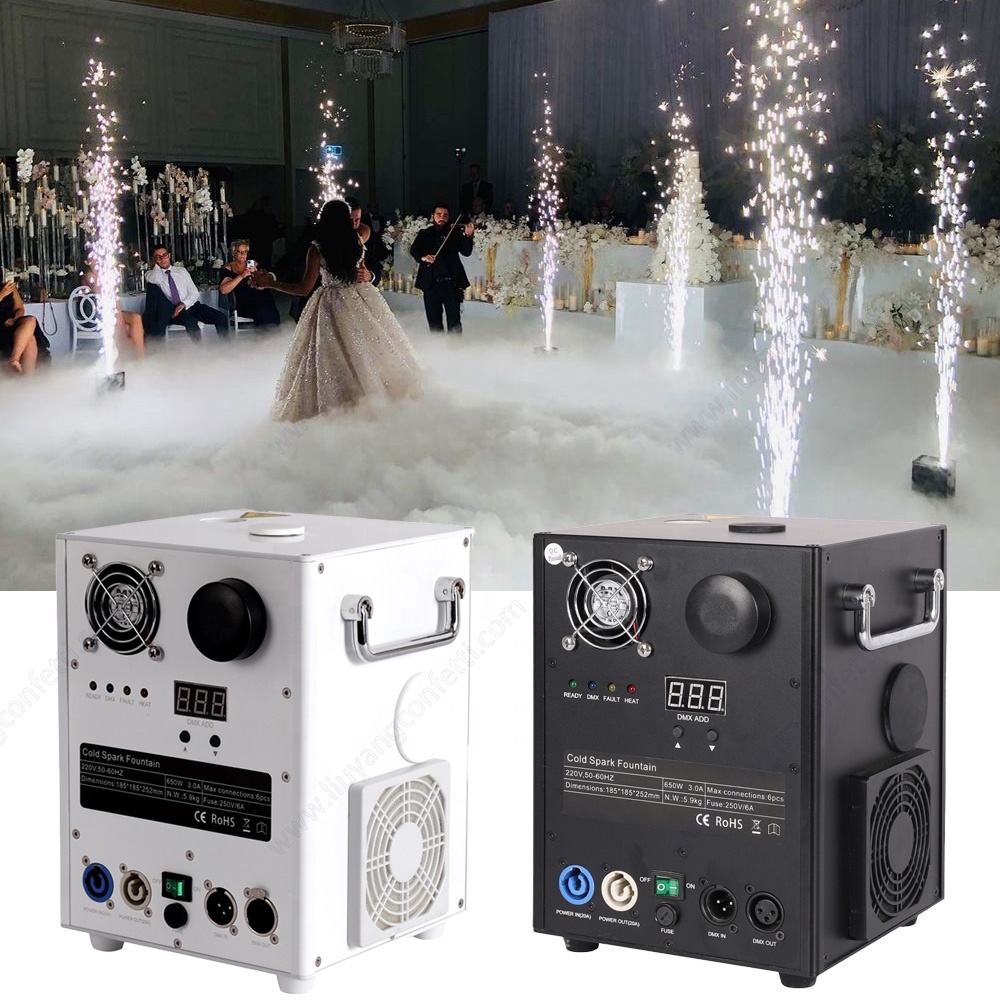 Wedding Pyrotechnic Cold Spark Machine Firework Sparkler Fountain Stage Special Effect For 360 Photo Booth Event Party Dj Show