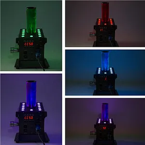 Wedding Event Stage Night Club Disco DJ Effect Equipment Smoke Fog Cryo Cannon Smog Maker 12x3W LED DMX Column CO2 Jet Machine