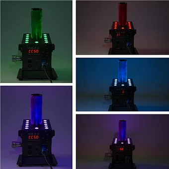 Wedding Event Stage Night Club Disco DJ Effect Equipment Smoke Fog Cryo Cannon Smog Maker 12x3W LED DMX Column CO2 Jet Machine