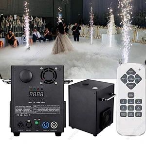 Fireworks Dmx 512 Control Wedding Pyrotechnic Fountain Large Equipment Wireless With Case 650w Dj Sound Stage Cold Spark Machine